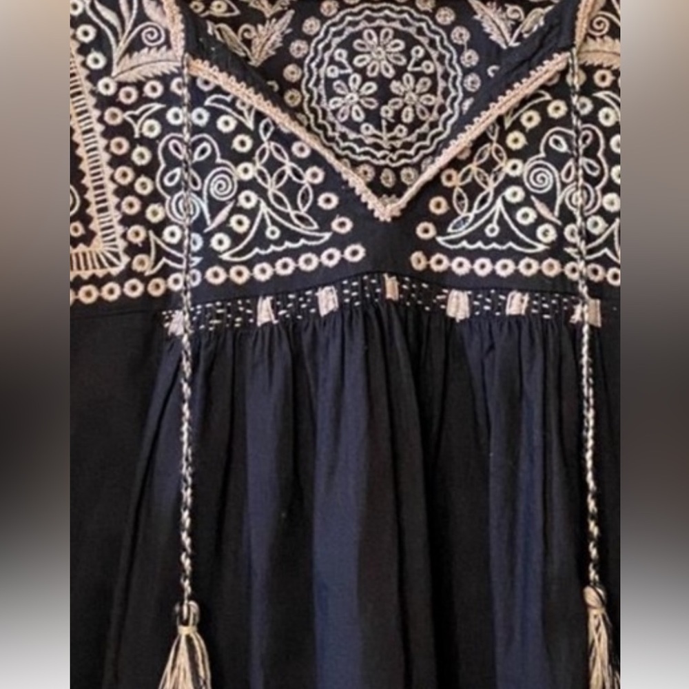 Ulla Johnson - Embroidered Dress- Mira in Black - Picture 5 of 8